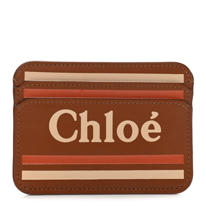 Chloe Smooth Calfskin Logo Vick Card Holder Caramel 1 of 7