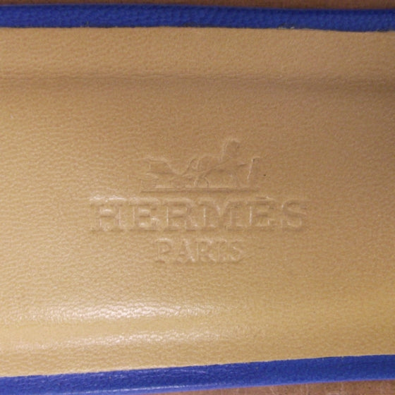 Hermes Leather Oran Sandals 37 Mykonos 6 of 7