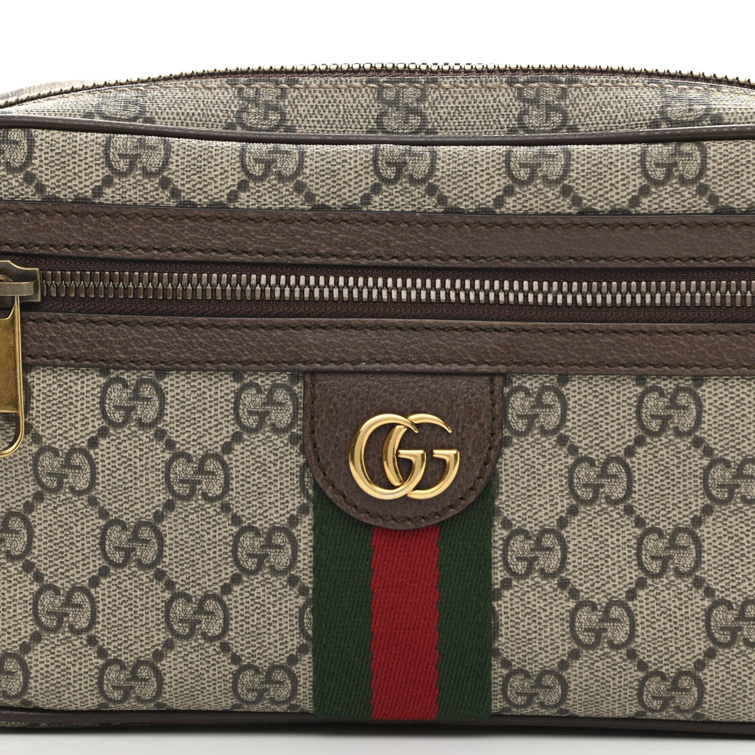 Gucci Soft GG Supreme Monogram Medium Ophidia Belt Bag Dark Brown 9 of 11