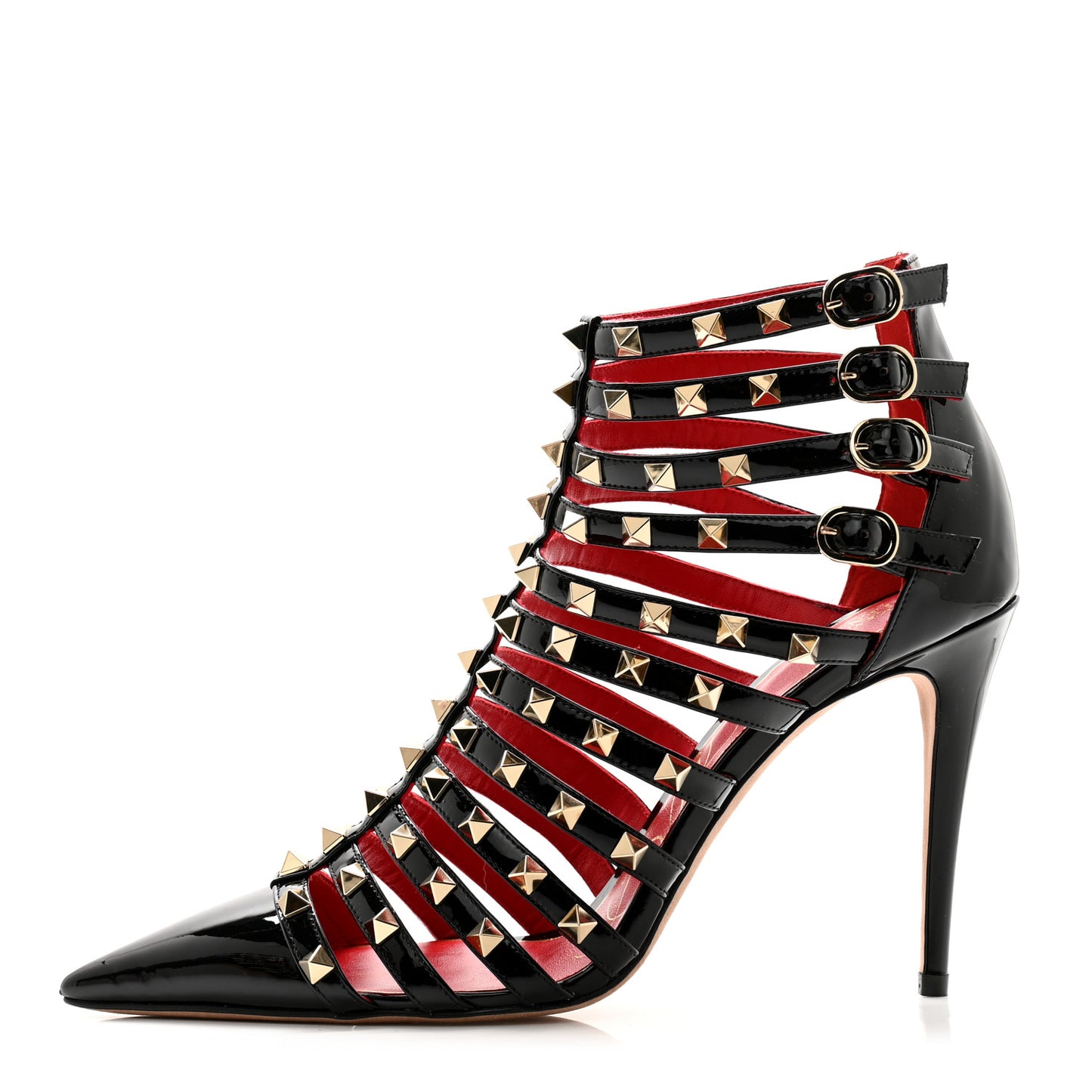 Patent Rockstud Alcove Cage 100mm Booties 41 Black