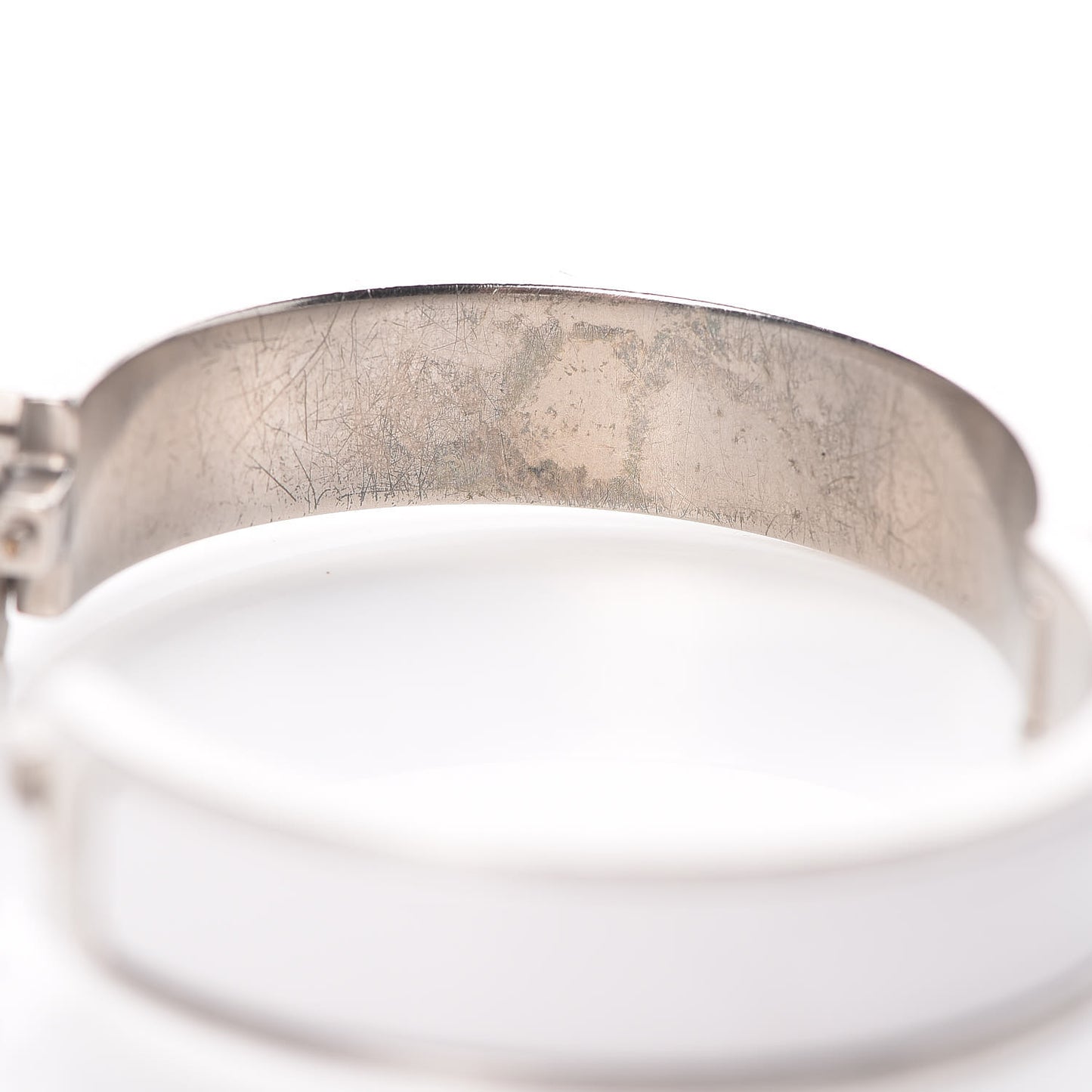Enamel Narrow Clic Clac H Bracelet PM White