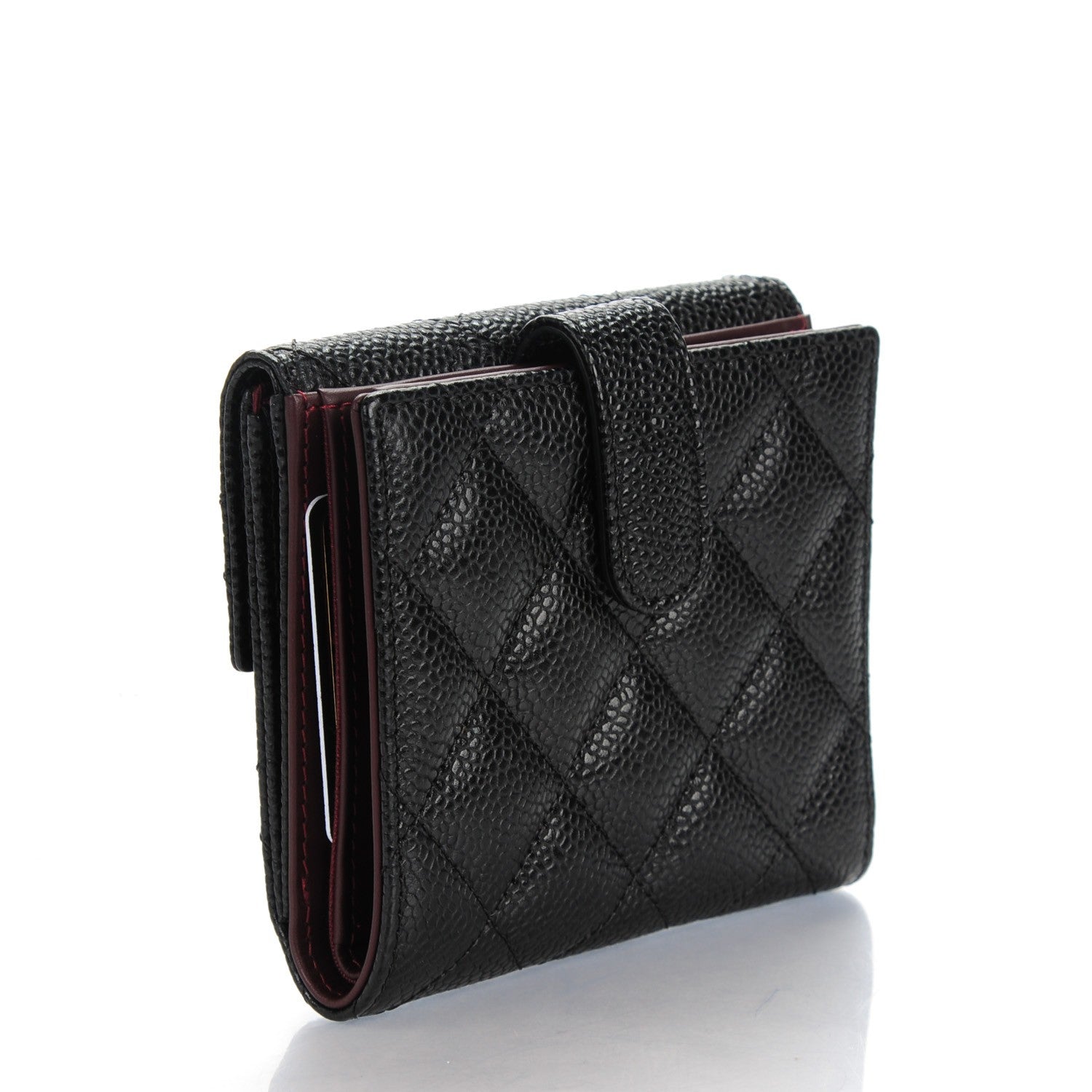 Chanel Caviar Quilted Compact French Flap Wallet 3 of 8