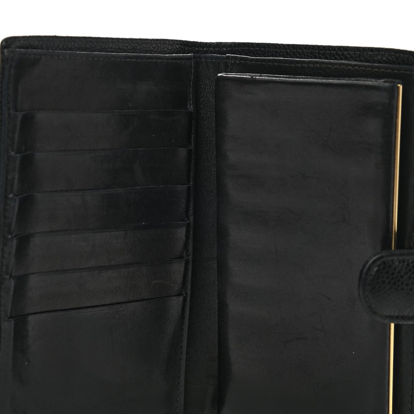 Caviar Timeless CC French Wallet Black