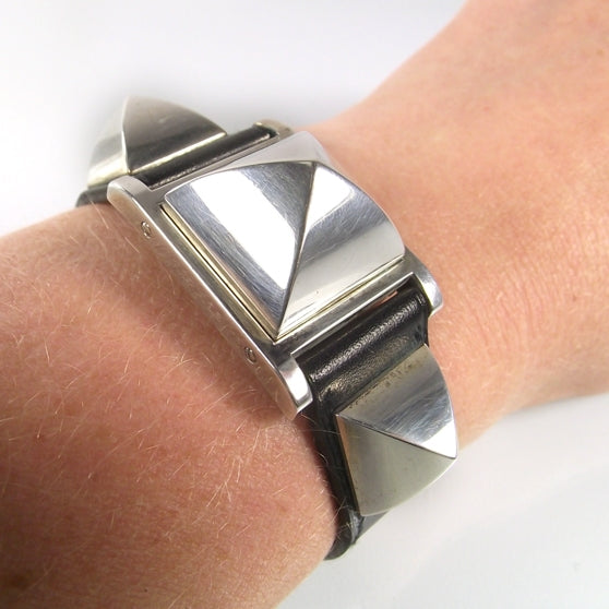 Hermes Stainless Steel Barenia 23mm Medor Quartz Watch Noir 2 of 8