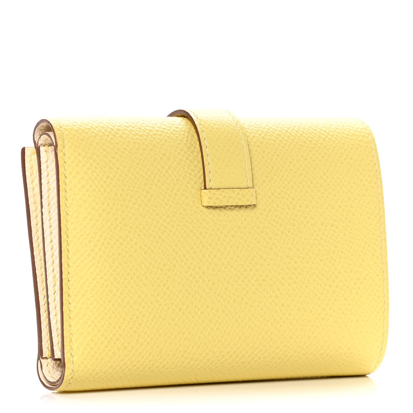 Epsom Verso Tri-Fold Bearn Compact Wallet Jaune Poussin Nata