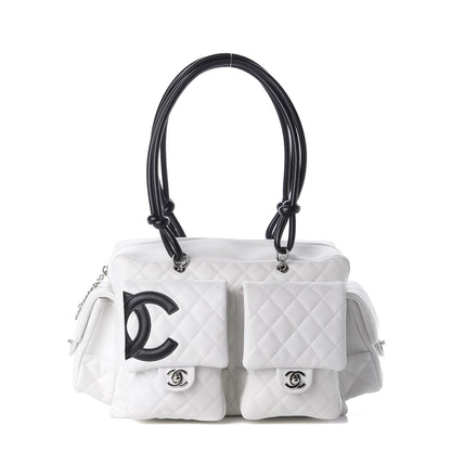 Chanel Calfskin Quilted Large Cambon Multipocket Reporter White 1 of 22
