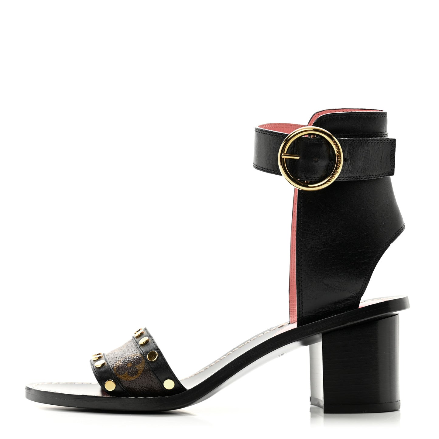 Calfskin Monogram Passenger Sandals 38.5 Black