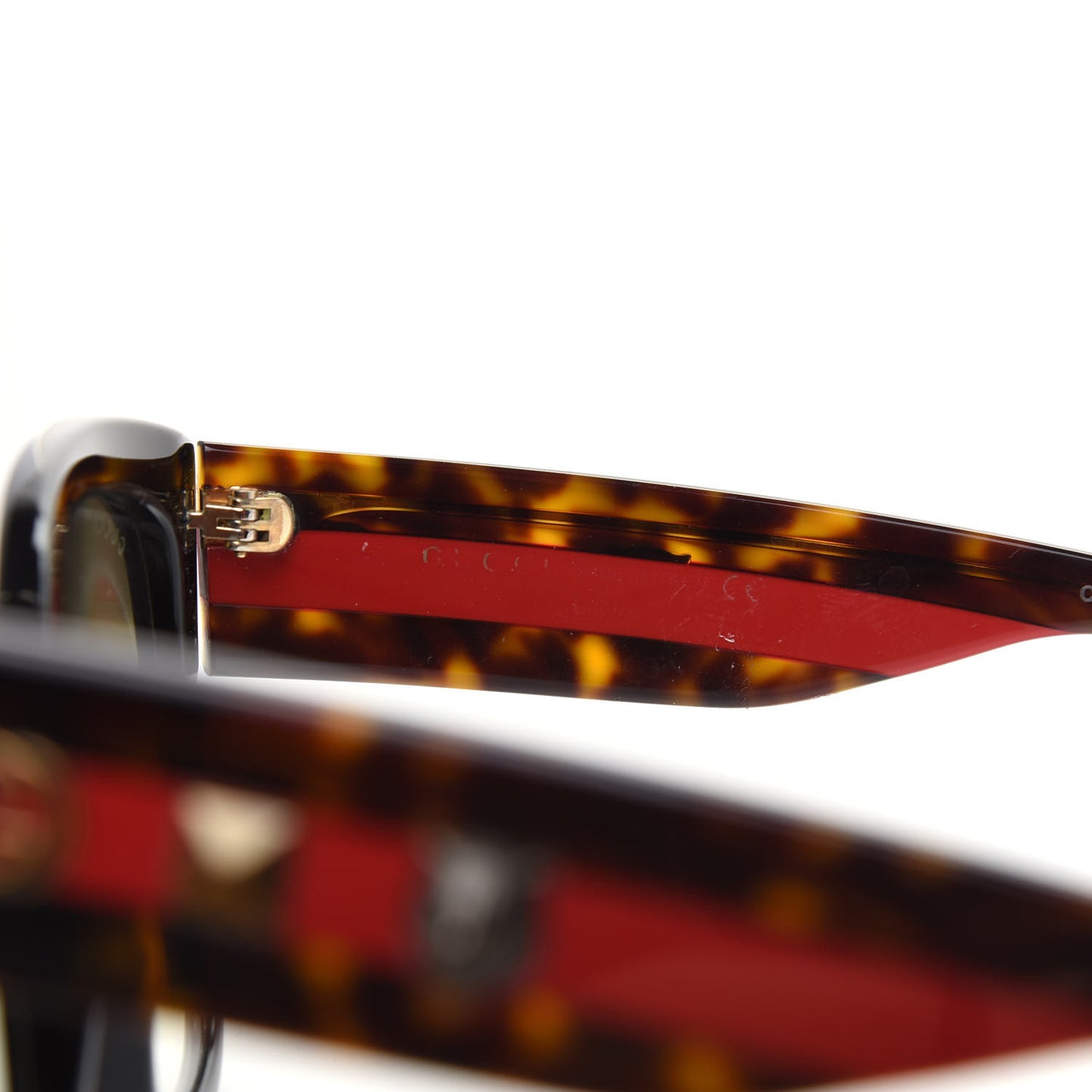 Acetate Square Frame Web Sunglasses GG0059S Black Tortoise