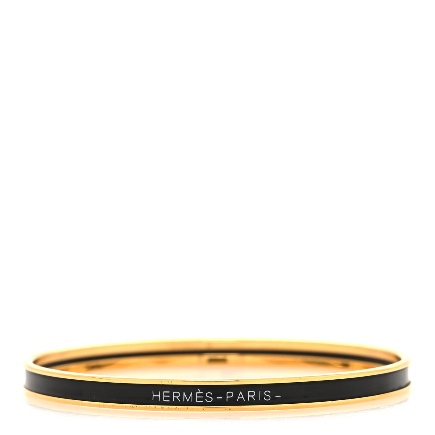 Enamel Printed Extra Narrow Printed Bracelet Black