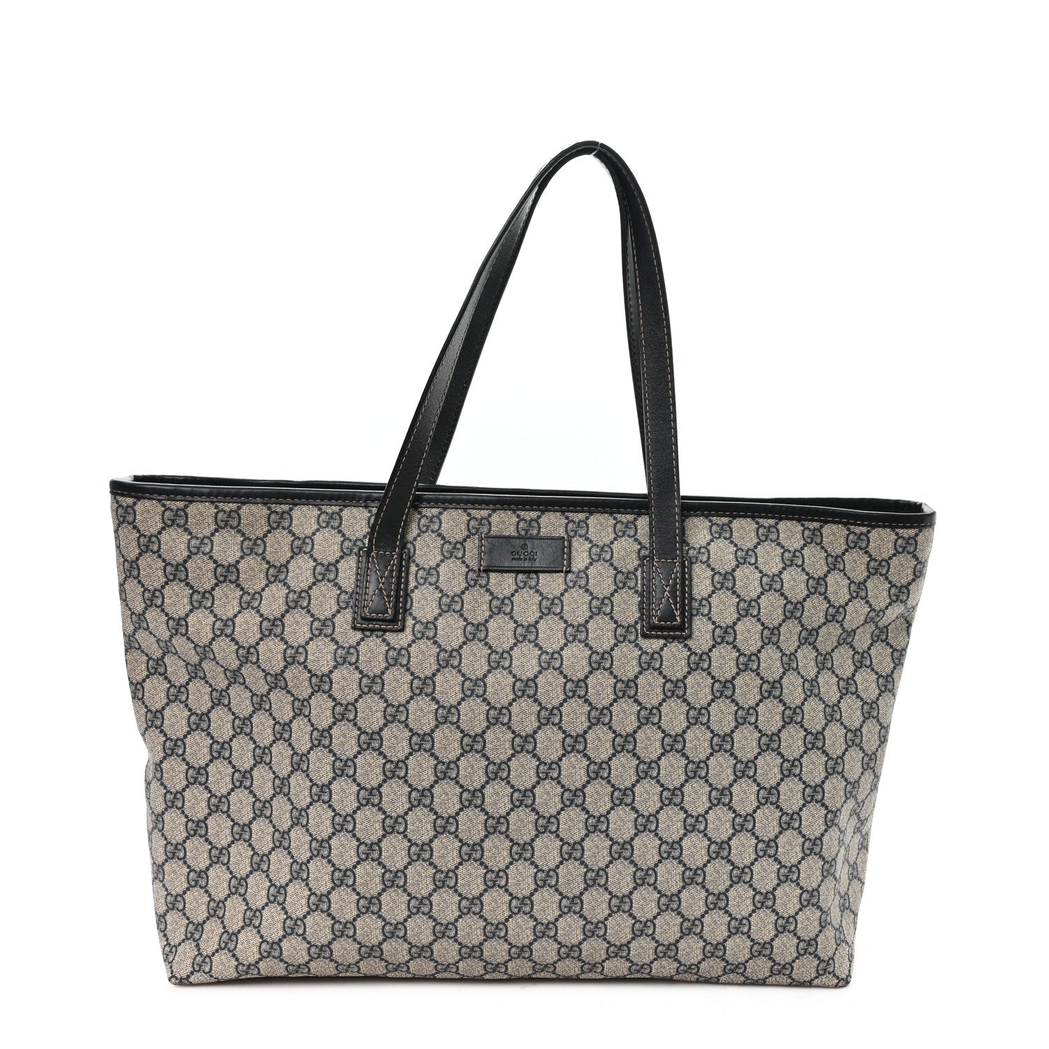 Gucci GG Supreme Monogram Large Zippered Shopping Tote Navy 1 of 11