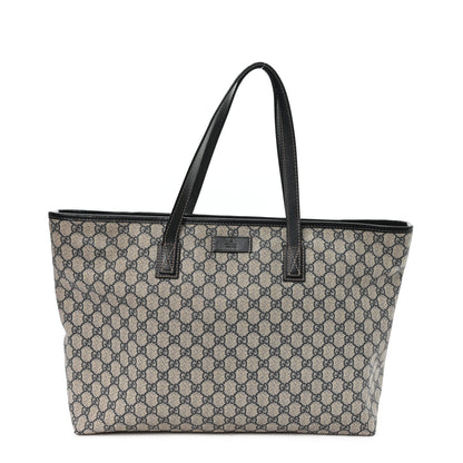 Gucci GG Supreme Monogram Large Zippered Shopping Tote Navy 1 of 11