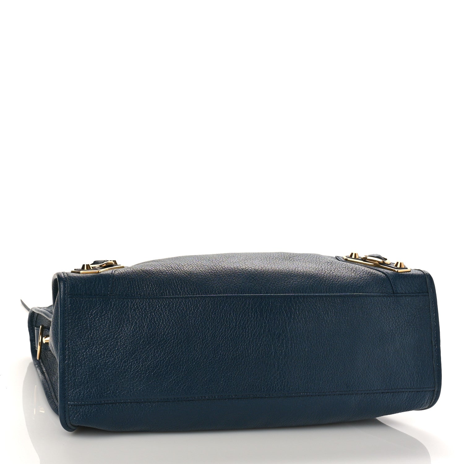Balenciaga Chevre Gold Metallic Edge Hardware City Bleu de Minuit 4 of 8