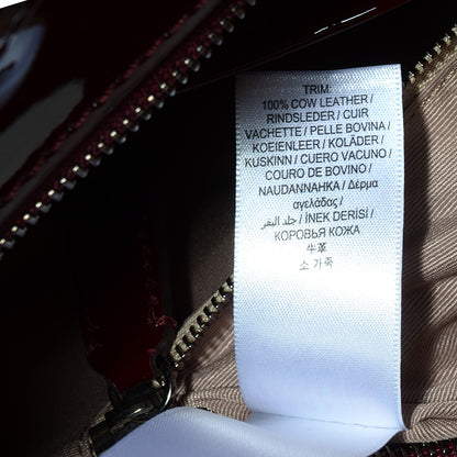 Burberry Patent Trim Supernova Check Ashmore Tote Red 9 of 9