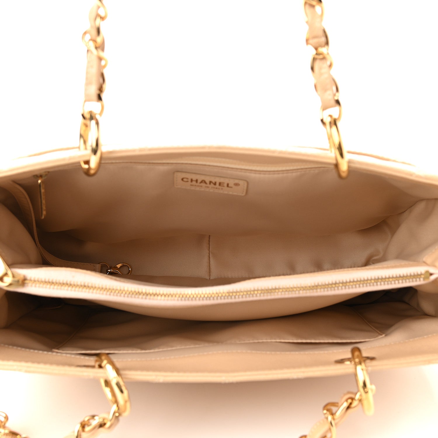 Chanel Caviar Quilted Grand Shopping Tote GST Beige Clair 6 of 11