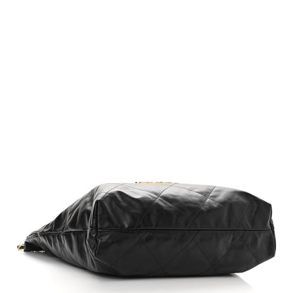 Chanel Shiny Calfskin Quilted Large Chanel 22 Black 5 of 11