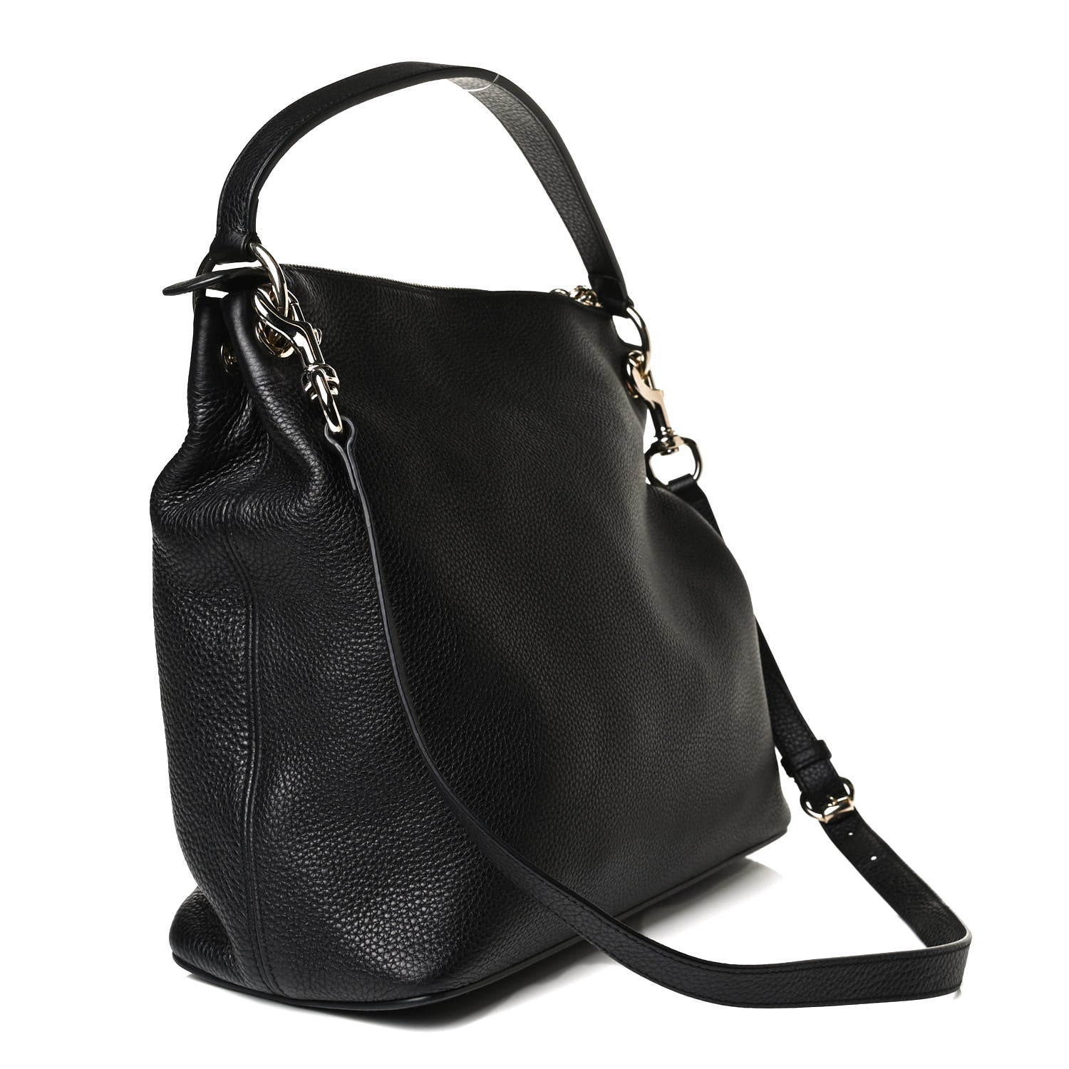 Gucci Pebbled Calfskin Large Soho Hobo Black 3 of 18