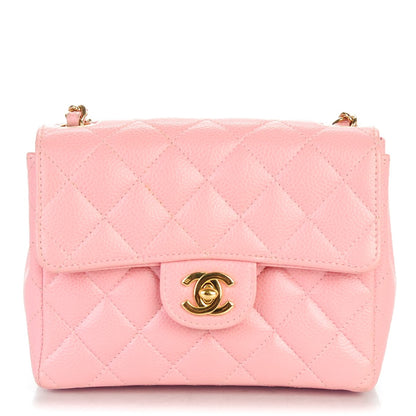 Chanel Caviar Quilted Mini Square Flap Pink 1 of 7