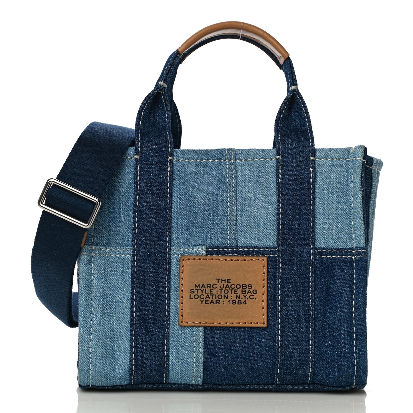 Denim Canvas Small Tote Bag Blue
