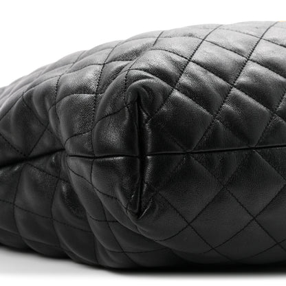 Saint Laurent Lambskin Quilted Maxi Icare Shopping Tote Black 10 of 11