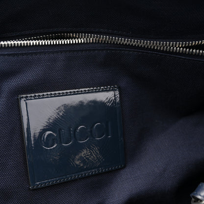 Gucci Denim Monogram Large Duffle Bag Deep Blue 9 of 16