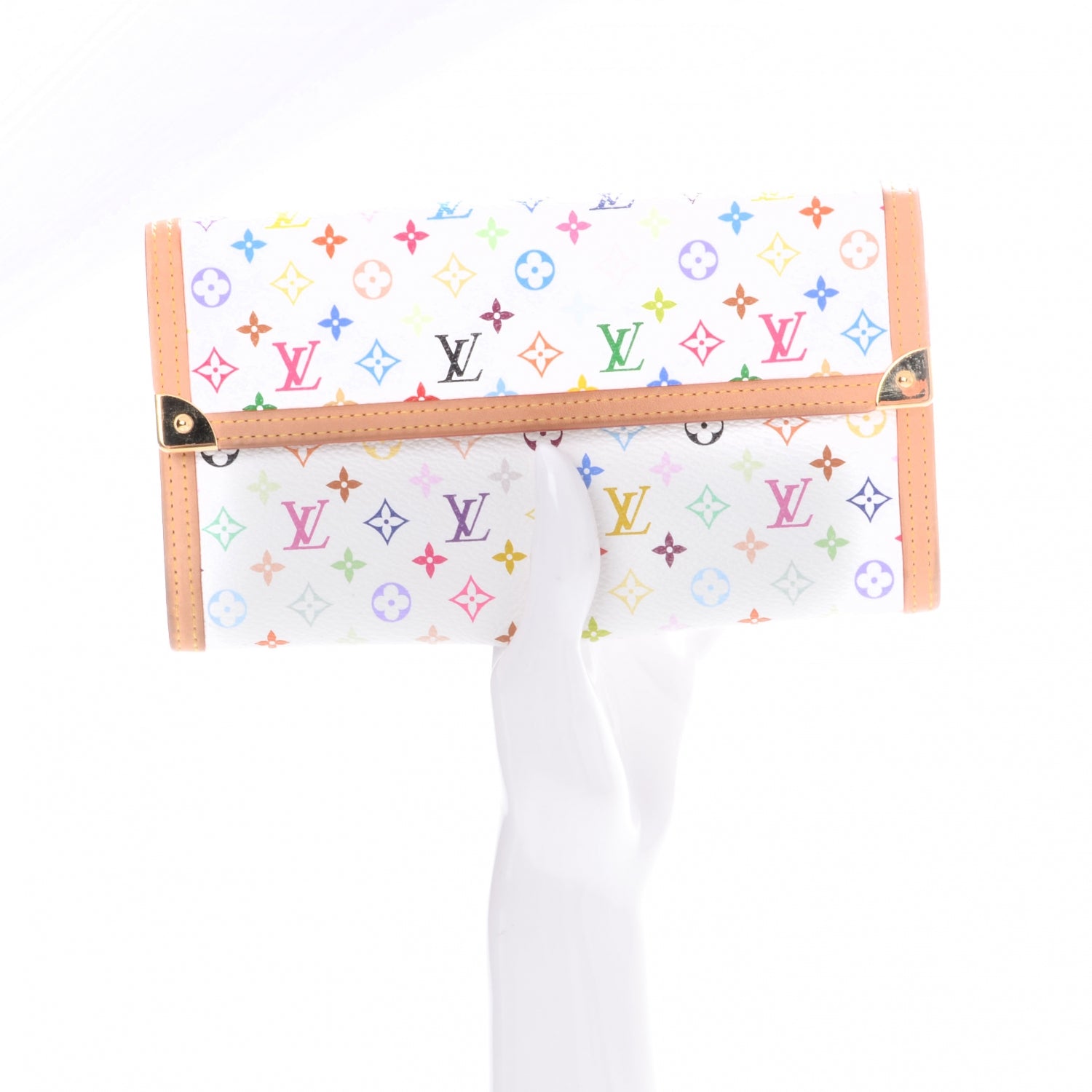 Louis Vuitton Monogram Multicolor Porte Tresor International Wallet White 2 of 9