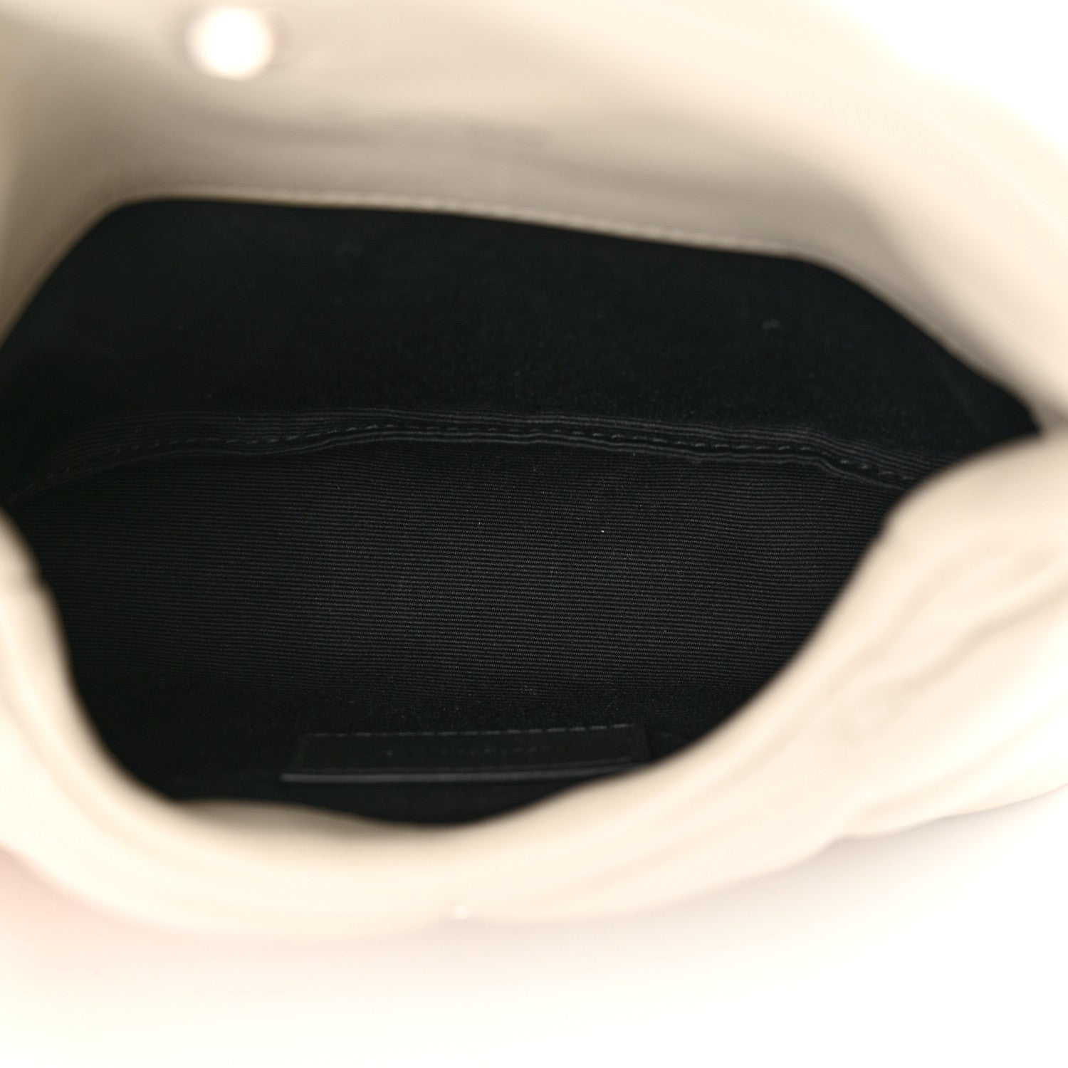Saint Laurent Lambskin Monogram Loulou Puffer Pouch Clutch Crema Soft 6 of 8