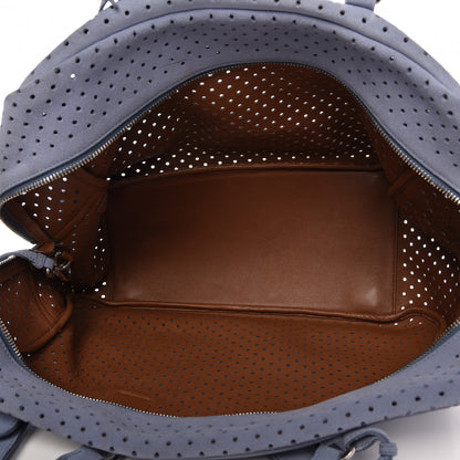 Prada Suede Perforated Zip Around Tote Astrale Nocciolo 5 of 10