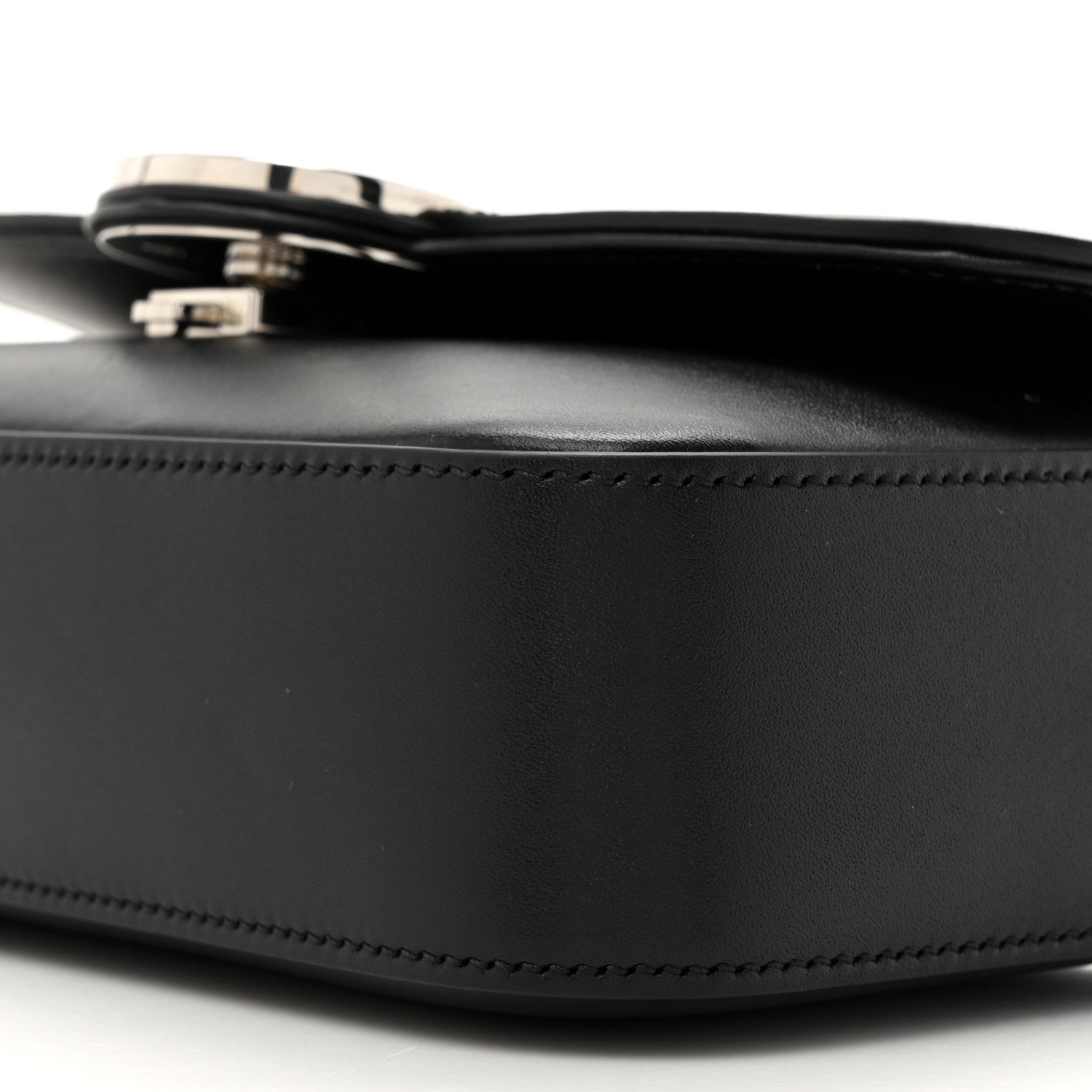 Gucci Senna Calfskin Petite GG Top Handle Shoulder Bag Black 9 of 12