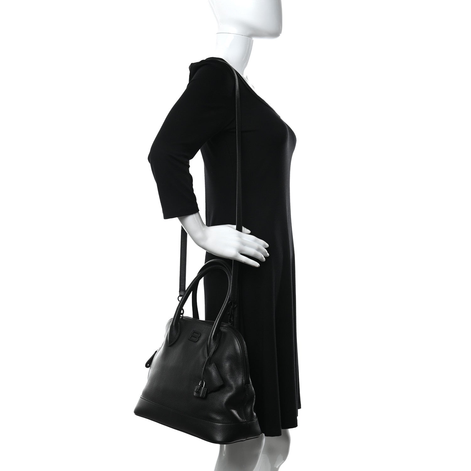 Balenciaga Supple Calfskin Ville Top Handle Bag Black 2 of 12