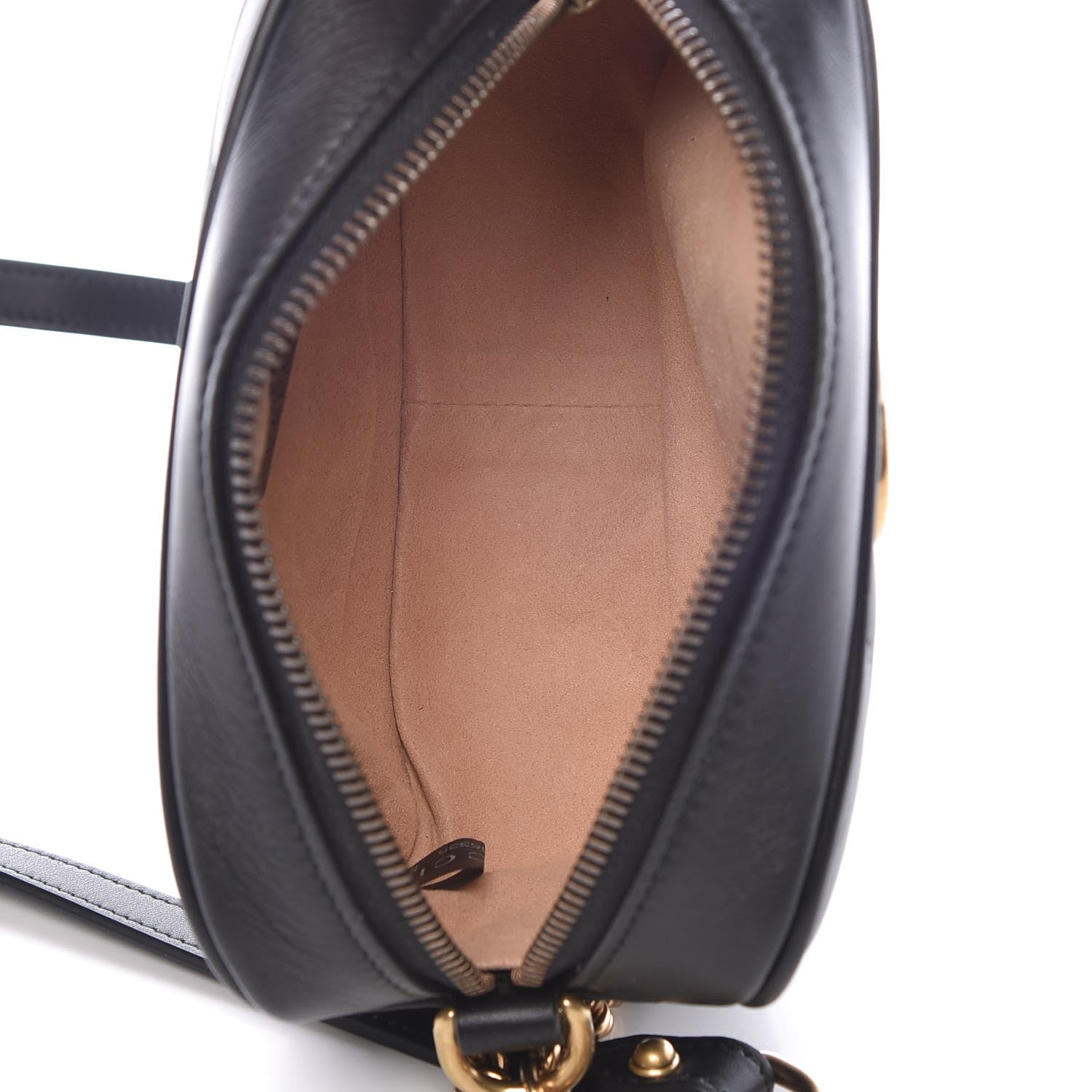 Gucci Calfskin Matelasse Mini GG Marmont Chain Shoulder Bag Black 5 of 7