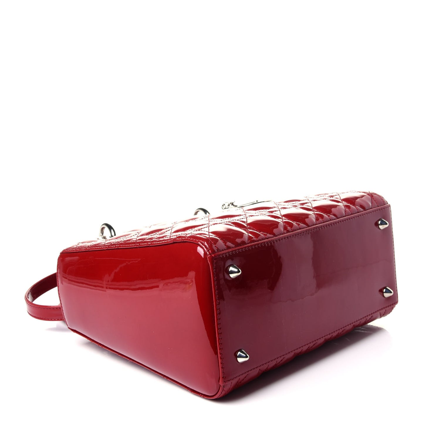 Patent Cannage Medium Lady Dior Red