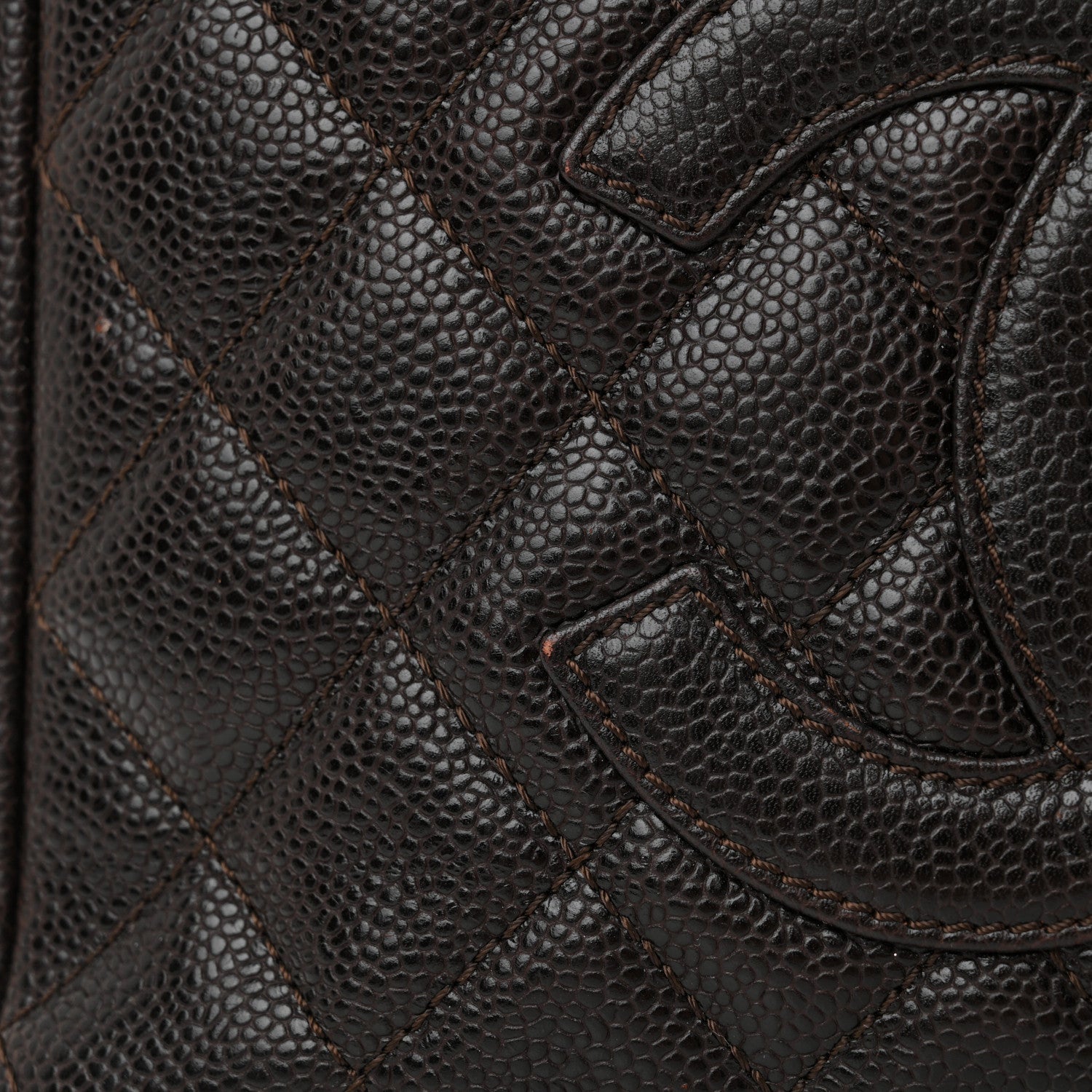 Chanel Caviar Quilted Petit Shopping Tote PST Dark Brown 14 of 16