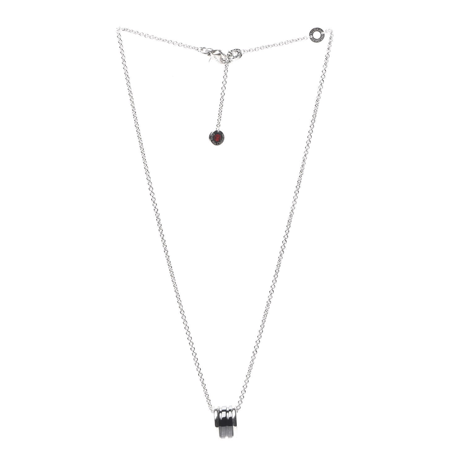 Bulgari Sterling Silver Ceramic Save The Children Pendant Necklace 2 of 5