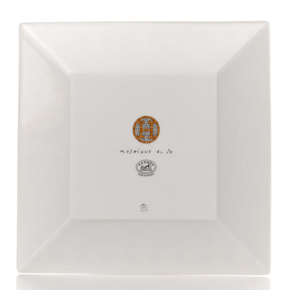 Hermes Porcelain Mosaique au 24 Square Plate N°2 Gold 3 of 6