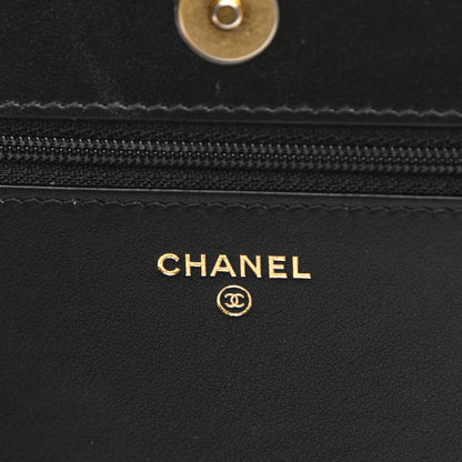 Chanel Caviar Quilted Boy Wallet On Chain WOC Black 6 of 13