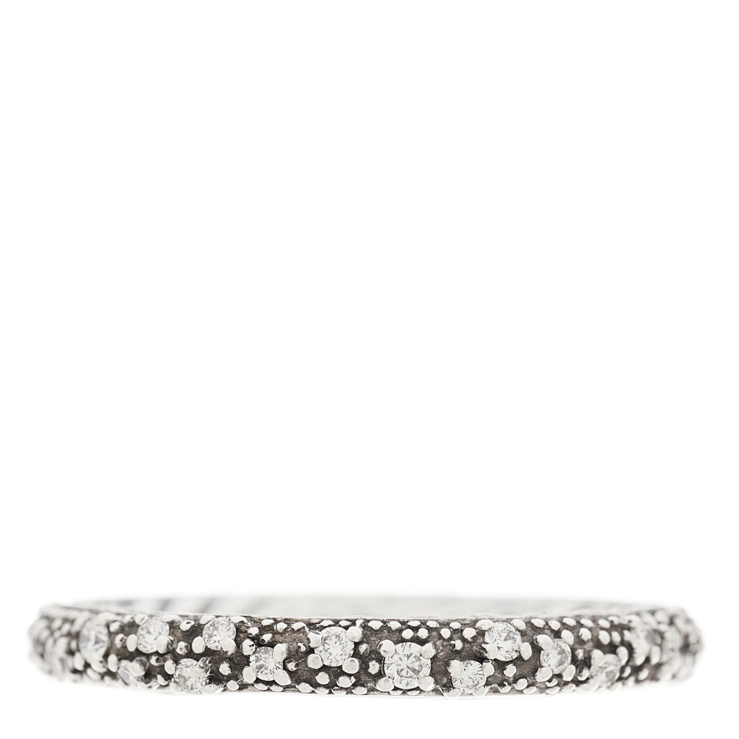 Sterling Silver Diamond 3mm Midnight Melange Band Ring 54 7
