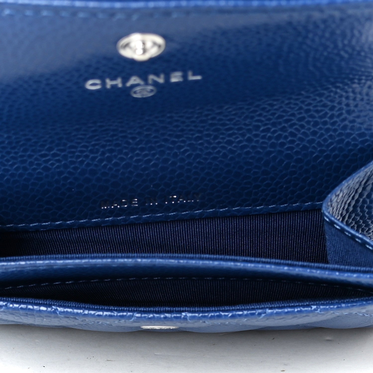 Chanel Caviar Quilted Incognito Flap Card Holder Blue 5 of 5