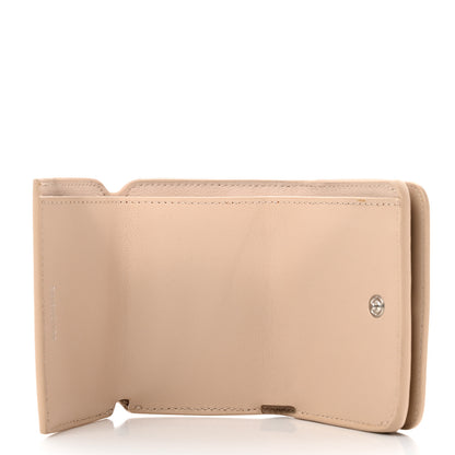 Balenciaga Grained Calfskin Logo Mini Cash Wallet Light Beige Black 5 of 8