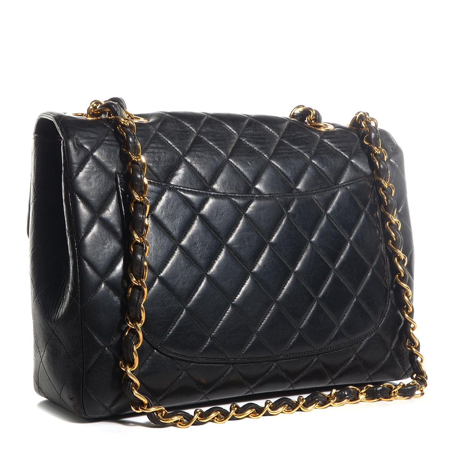 Lambskin Jumbo Flap Black