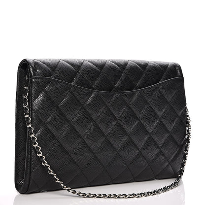 Chanel Caviar Quilted Clutch With Chain Flap Black 3 of 7
