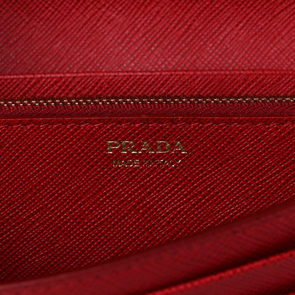 Prada Saffiano Cahier Continental Flap Travel Wallet Fuoco 7 of 12