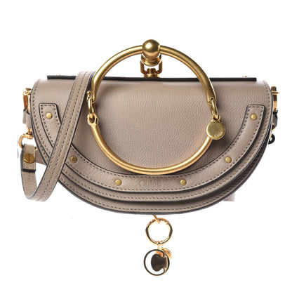 Chloe Calfskin Small Nile Bracelet Minaudiere Bag Motty Grey 1 of 8