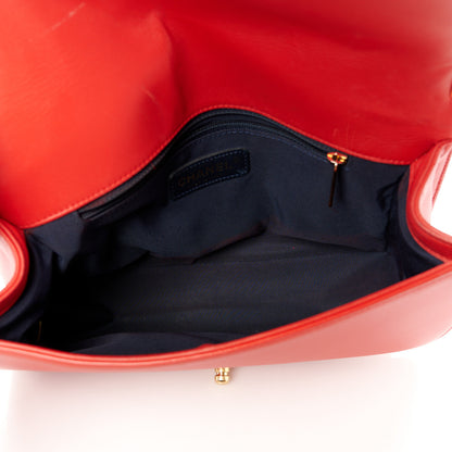 Chanel Lambskin Embossed New Medium Boy Cube Flap Red 5 of 12