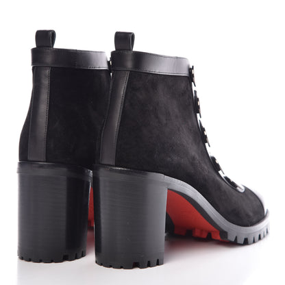 Christian Louboutin Calfskin Suede Alphabouton 70 Boots 39.5 Black 4 of 7