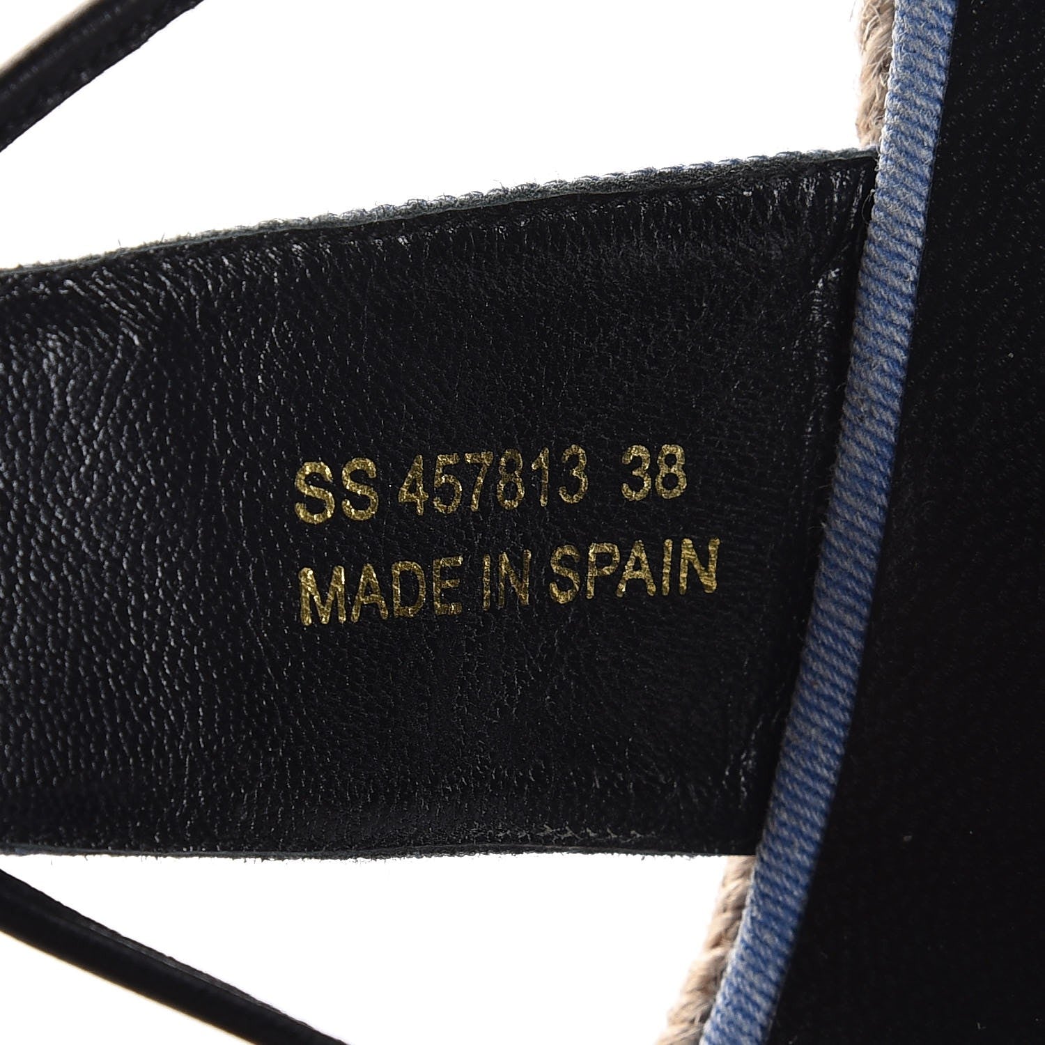 Saint Laurent Denim Stone Wash 95 Platform Lace Up Espadrille Wedge Sandals 38 Ultramar 9 of 12