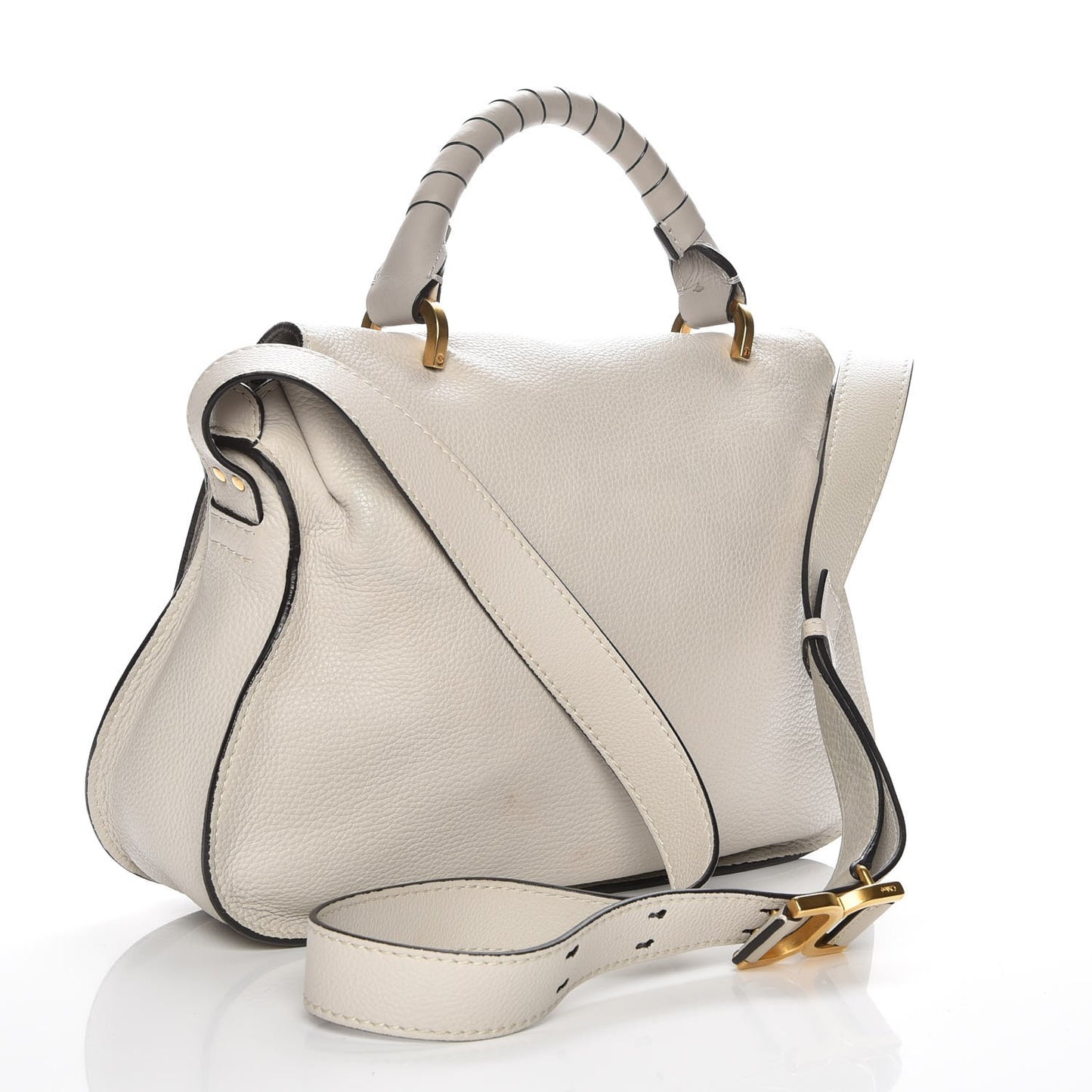 Calfskin Medium Marcie Top Handle Bag Dove