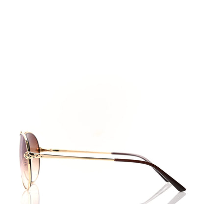 Cartier Panthere De Cartier Aviator 140 Sunglasses Gold 3 of 7