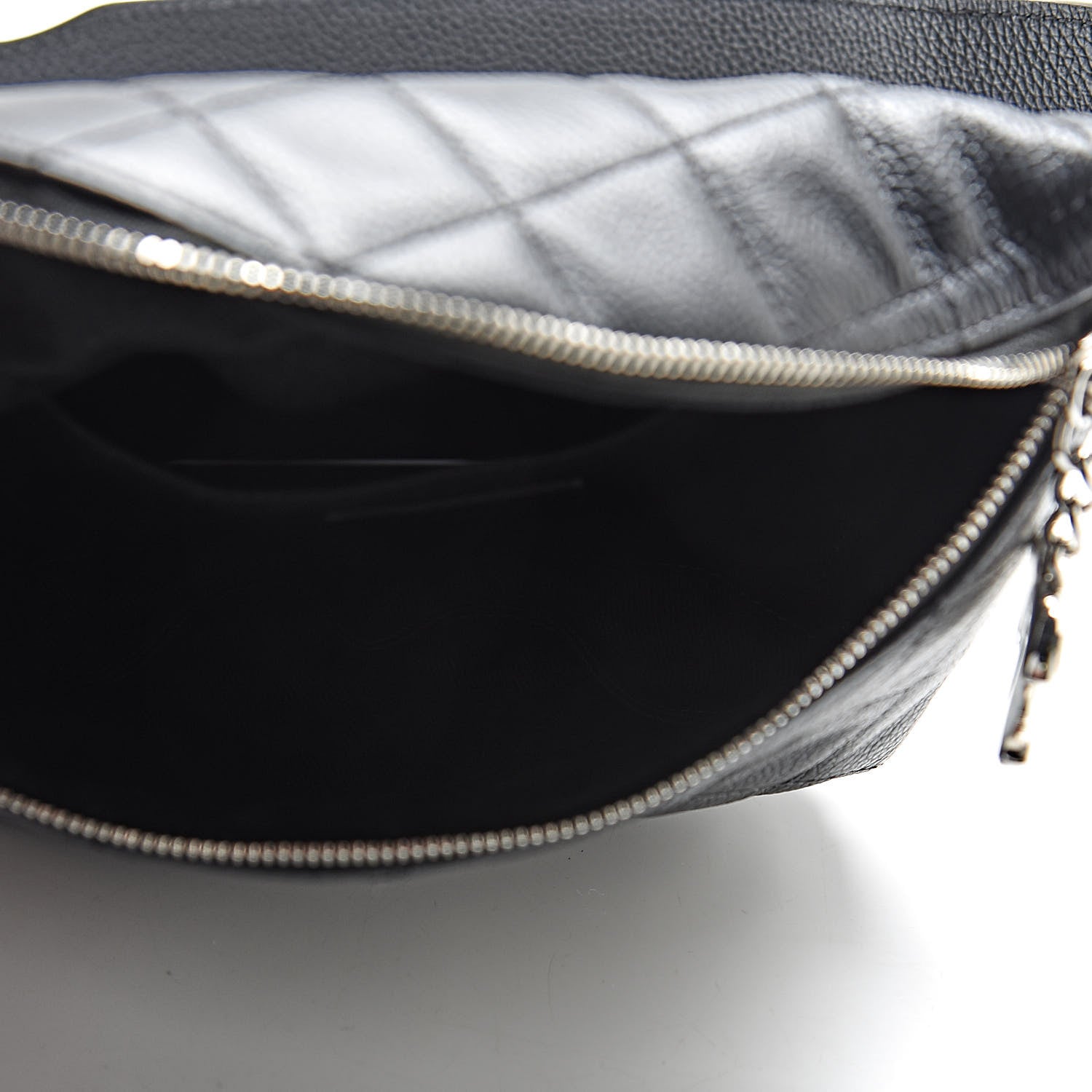 Chanel Grained Calfskin Quilted Waist Belt Bag Black 5 of 10