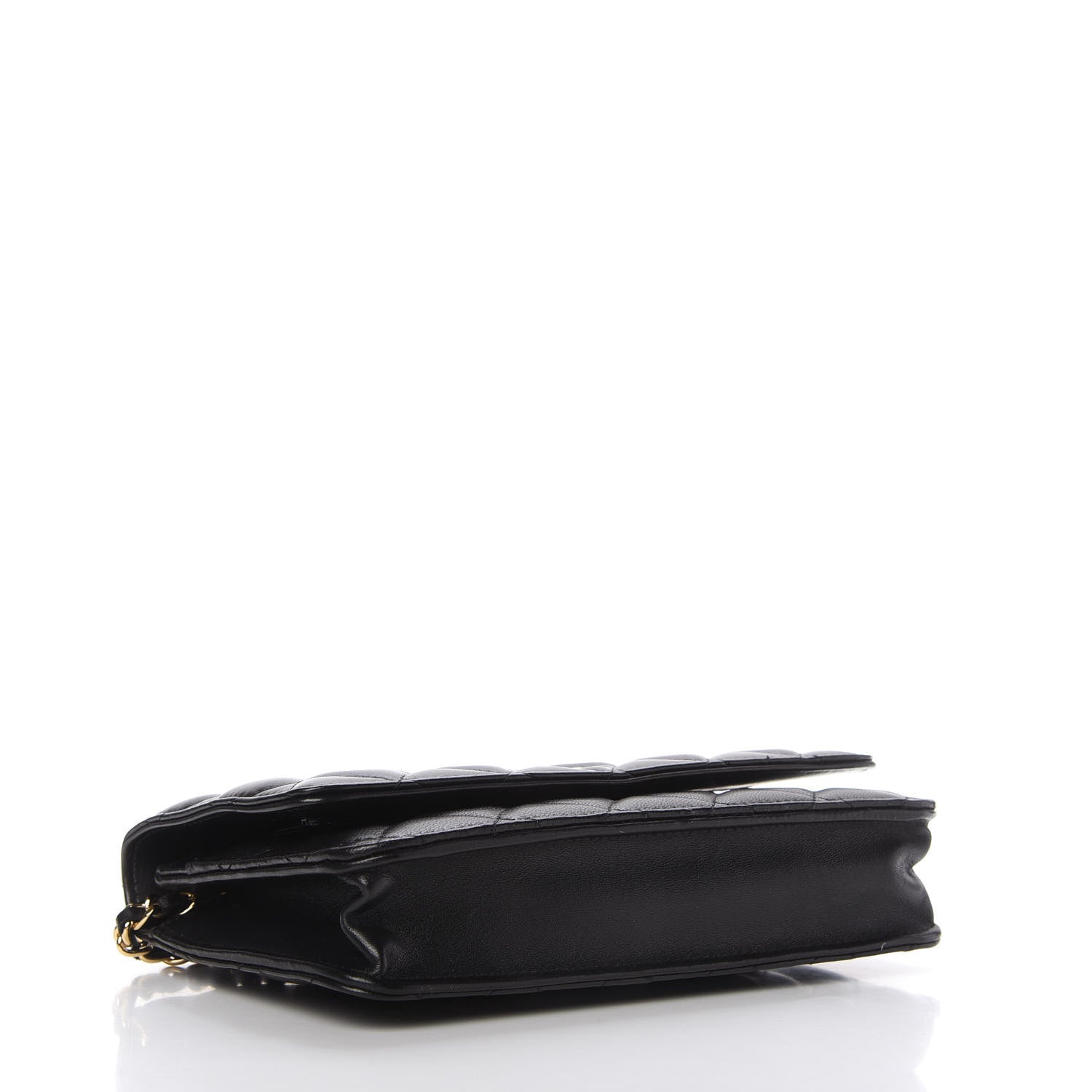 Chanel Lambskin Quilted Wallet On Chain WOC Black 4 of 12