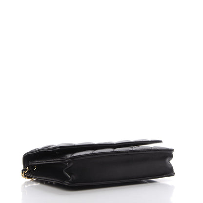 Chanel Lambskin Quilted Wallet On Chain WOC Black 4 of 12